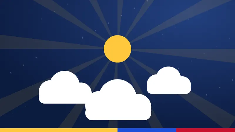 Ilustración de nubes blancas y rayos de luz dorados que representan la Ascensión